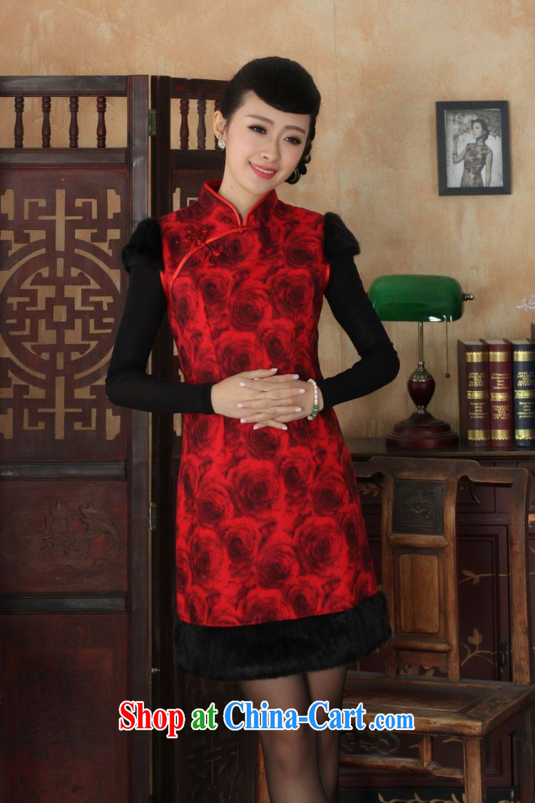 Jing An outfit, Ms. Tang with improved winter dresses, for the waist dress dresses red 2 XL pictures, price, brand platters! Elections are good character, the national distribution, so why buy now enjoy more preferential! Health
