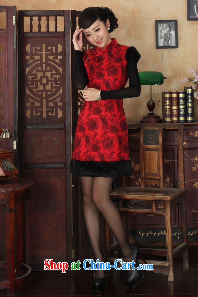 Jing An outfit, Ms. Tang with improved winter dresses, for the waist dress dresses red 2 XL pictures, price, brand platters! Elections are good character, the national distribution, so why buy now enjoy more preferential! Health