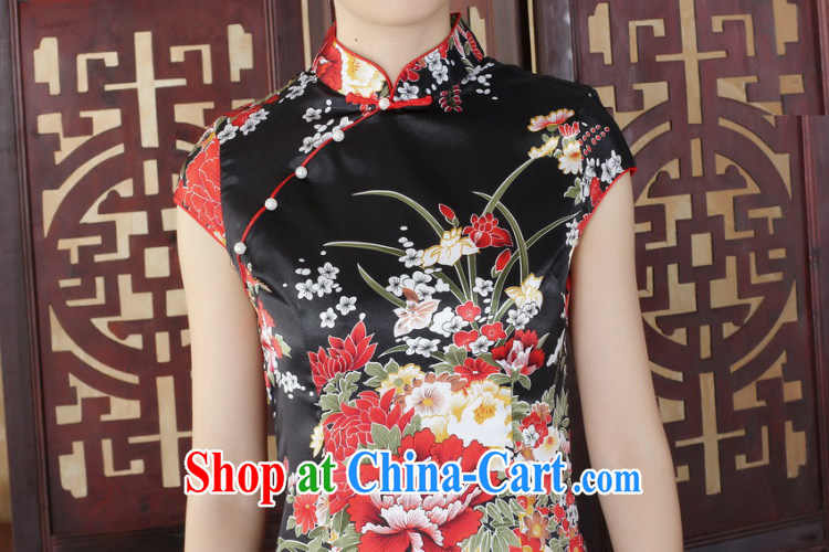 Jing An outfit, Ms. Tang is improved summer dresses, for peony flowers dress dresses - A black L pictures, price, brand platters! Elections are good character, the national distribution, so why buy now enjoy more preferential! Health