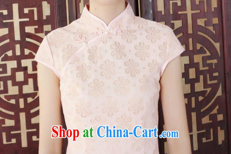 An Jing Lady Jane, stylish and refined beauty lace short cheongsam dress new Chinese qipao gown - B pink 2 XL pictures, price, brand platters! Elections are good character, the national distribution, so why buy now enjoy more preferential! Health