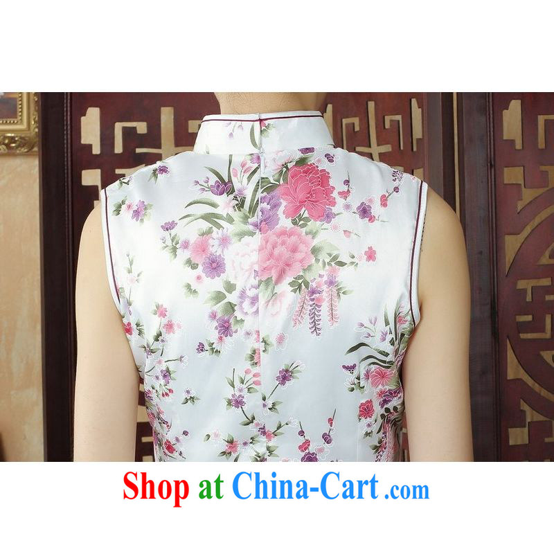 Jing An outfit, Ms. Tang is improved summer dresses up for a tight stamp the waist dress dresses J 5022 white 2XL, facilitating Jing, shopping on the Internet