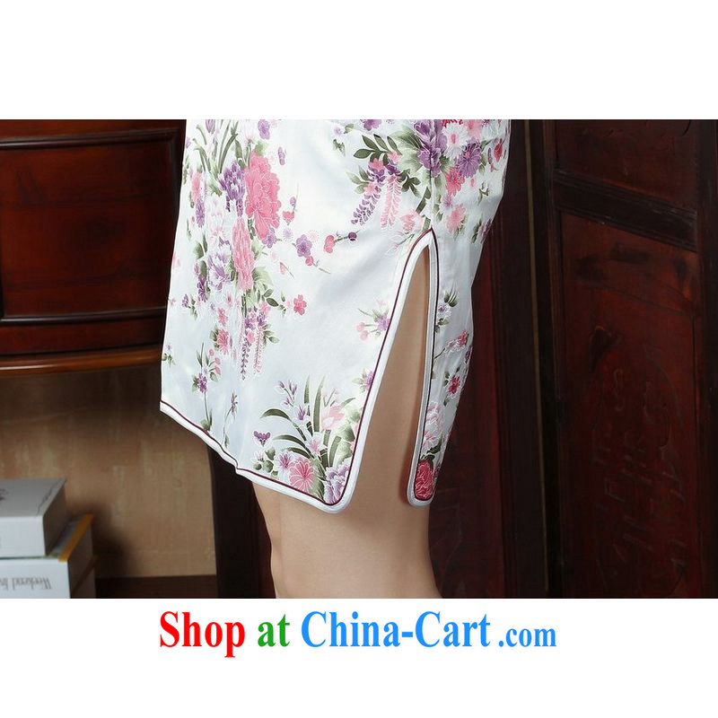 Jing An outfit, Ms. Tang is improved summer dresses up for a tight stamp the waist dress dresses J 5022 white 2XL, facilitating Jing, shopping on the Internet