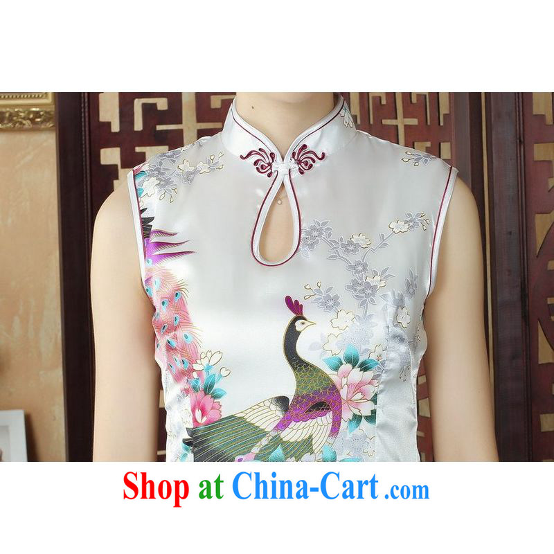 Jing An outfit, Ms. Tang is improved summer dresses, for the hard-pressed Peacock short cheongsam dress dresses J 5143 white 2XL, facilitating Jing, and shopping on the Internet