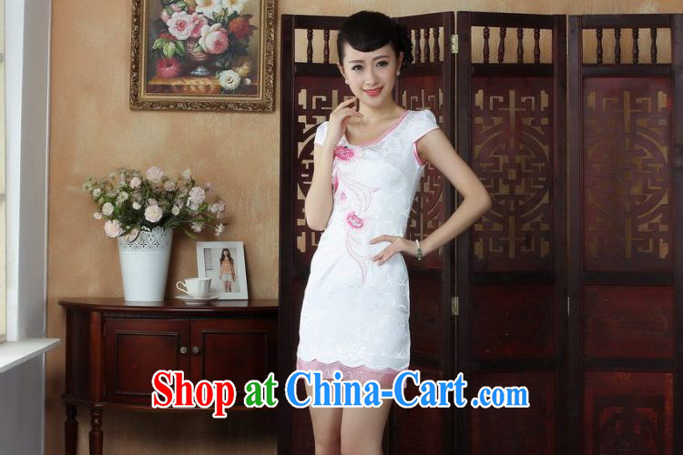 An Jing Lady Jane, Jacob embroidery cheongsam improved cheongsam dress summer white exclusive fashion beauty dresses D 0234 2XL pictures, price, brand platters! Elections are good character, the national distribution, so why buy now enjoy more preferential! Health