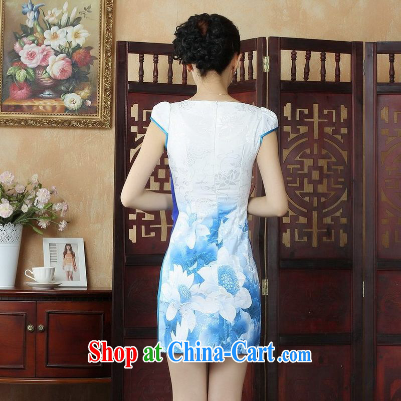 An Jing Lady Jane, Jacob embroidery cheongsam improved cheongsam dress summer white exclusive fashion beauty dresses D 0234 2XL, facilitating Jing, shopping on the Internet