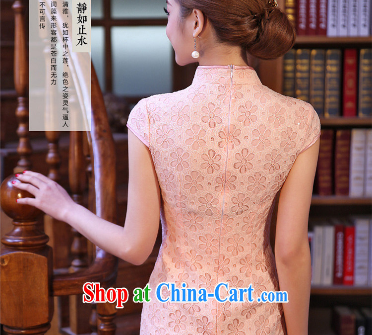 pro-am 2015 New Spring Summer bridesmaid improved Stylish retro everyday lace short temperament, qipao dresses pink M - waist 71 CM pictures, price, brand platters! Elections are good character, the national distribution, so why buy now enjoy more preferential! Health