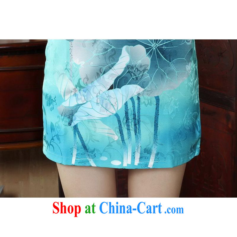 Miss Au King contributed Lady Jane, Jacob embroidery cheongsam improved cheongsam dress summer exclusive fashion beauty dresses D 0239 2XL, facilitating Jing, shopping on the Internet
