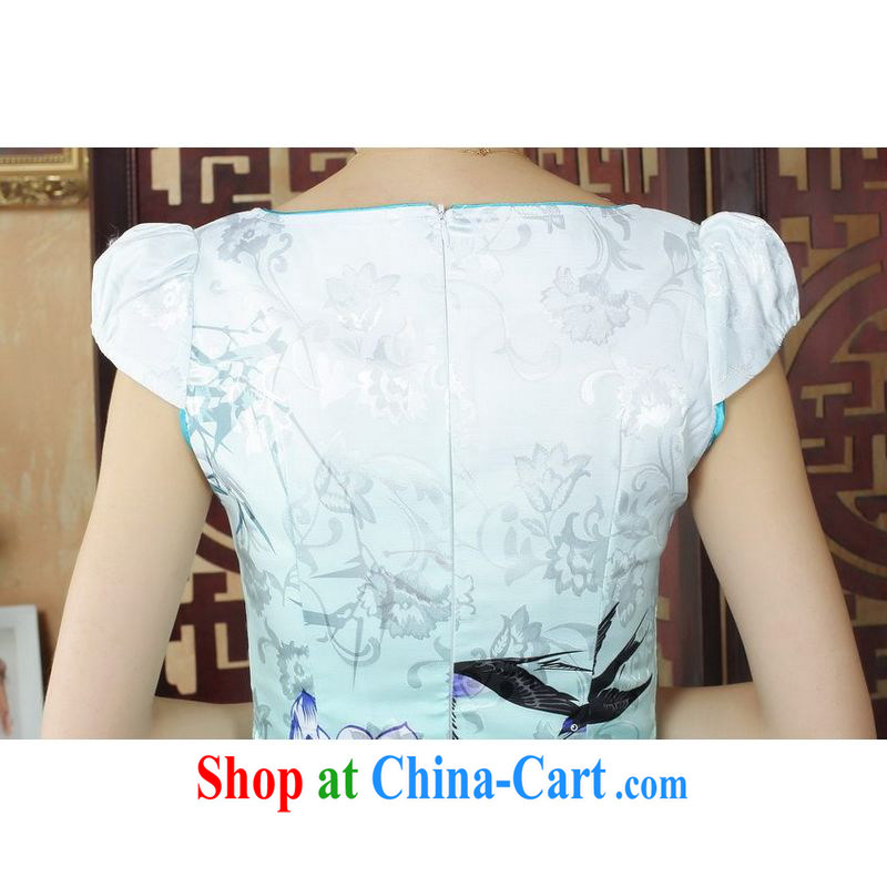 Miss Au King contributed Lady Jane, Jacob embroidery cheongsam improved cheongsam dress summer exclusive fashion beauty dresses D 0239 2XL, facilitating Jing, shopping on the Internet