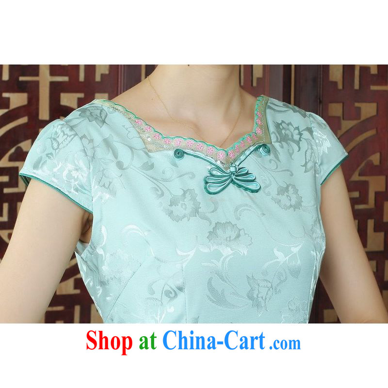 Miss Au King contributed Lady Jane, Jacob embroidery cheongsam improved cheongsam dress summer exclusive fashion beauty dresses D 0243 2XL, facilitating Jing, shopping on the Internet