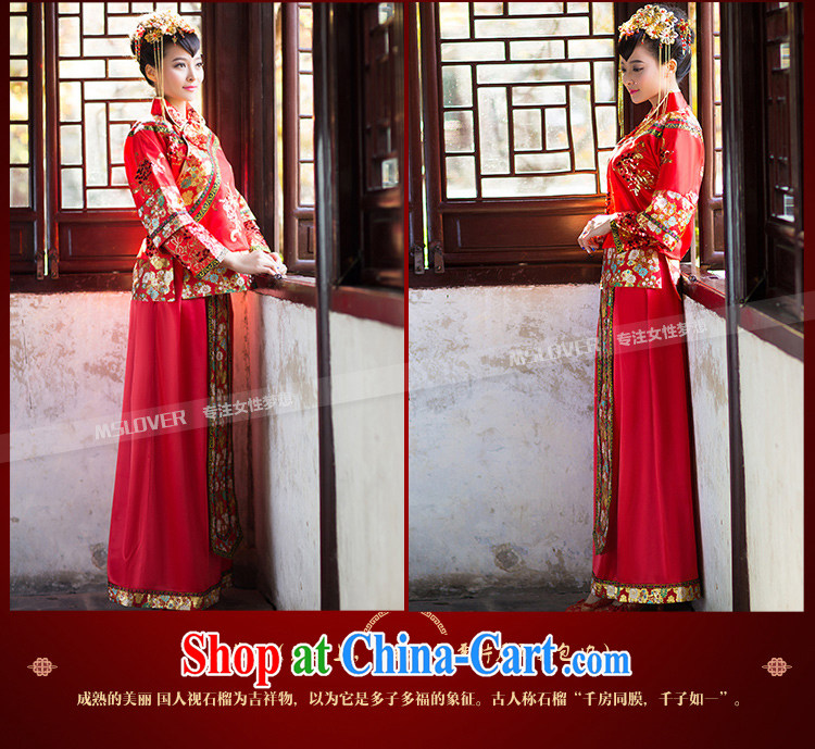 MSLover Fei Xiang Chinese brides marry antique toast clothing qipao gown, Sau Wo service XH 141,205 red L pictures, price, brand platters! Elections are good character, the national distribution, so why buy now enjoy more preferential! Health