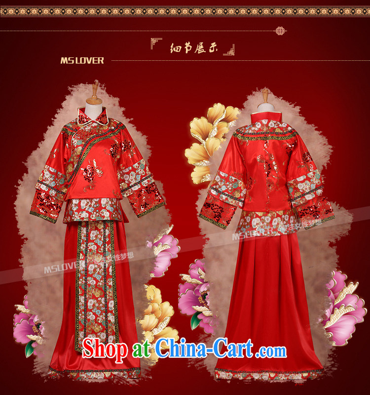 MSLover Fei Xiang Chinese brides marry antique toast clothing qipao gown, Sau Wo service XH 141,205 red L pictures, price, brand platters! Elections are good character, the national distribution, so why buy now enjoy more preferential! Health