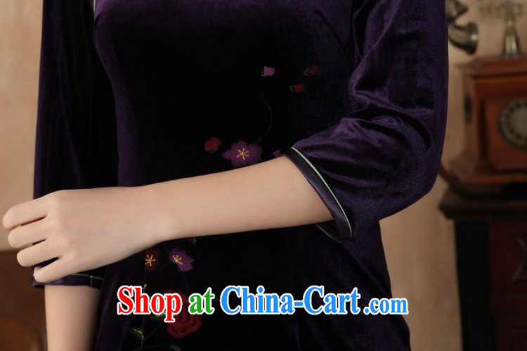 Miss Au King contributed new-stretch the wool long cheongsam 7 cuffs fall and winter dresses, dresses wine red L pictures, price, brand platters! Elections are good character, the national distribution, so why buy now enjoy more preferential! Health