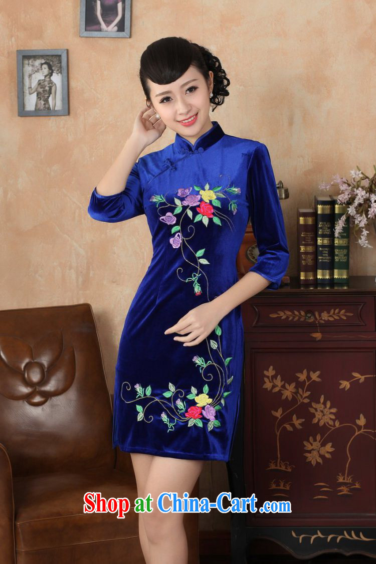 Miss Au King contributed new-stretch-wool dresses 7 cuffs fall and winter dresses, dresses - C blue 2 XL pictures, price, brand platters! Elections are good character, the national distribution, so why buy now enjoy more preferential! Health