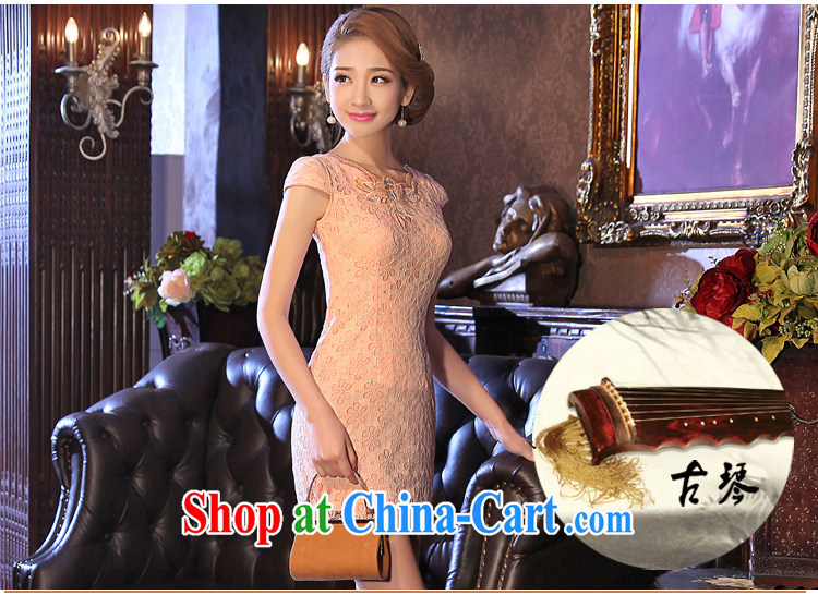The pro-am 2015 as soon as possible new summer short daily improved stylish lace short sleeve retro Ethnic Wind cheongsam pink M - waist 71 CM pictures, price, brand platters! Elections are good character, the national distribution, so why buy now enjoy more preferential! Health