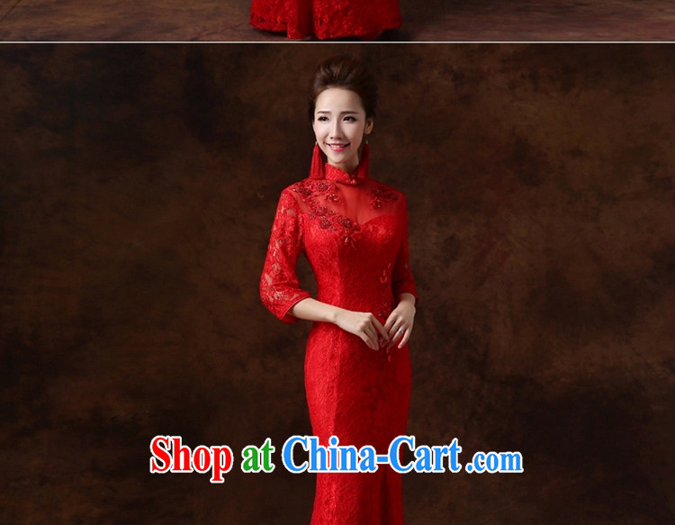J. MIA toast Service Bridal Fashion dresses 2015 New Red lace long sleeves in marriages served toast XS pictures, price, brand platters! Elections are good character, the national distribution, so why buy now enjoy more preferential! Health