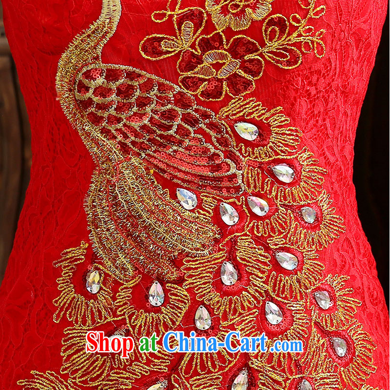 Code Hang Seng bridal long antique dresses 2014 new chinese red flag wedding dress wedding toast crowsfoot service improved Red. size do not return does not change, and constant bride, shopping on the Internet
