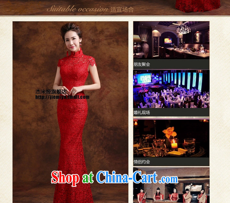J. MIA toast Service Bridal Fashion 2015 New Red lace retro improved marriage dresses long evening dress autumn and winter XXXL pictures, price, brand platters! Elections are good character, the national distribution, so why buy now enjoy more preferential! Health