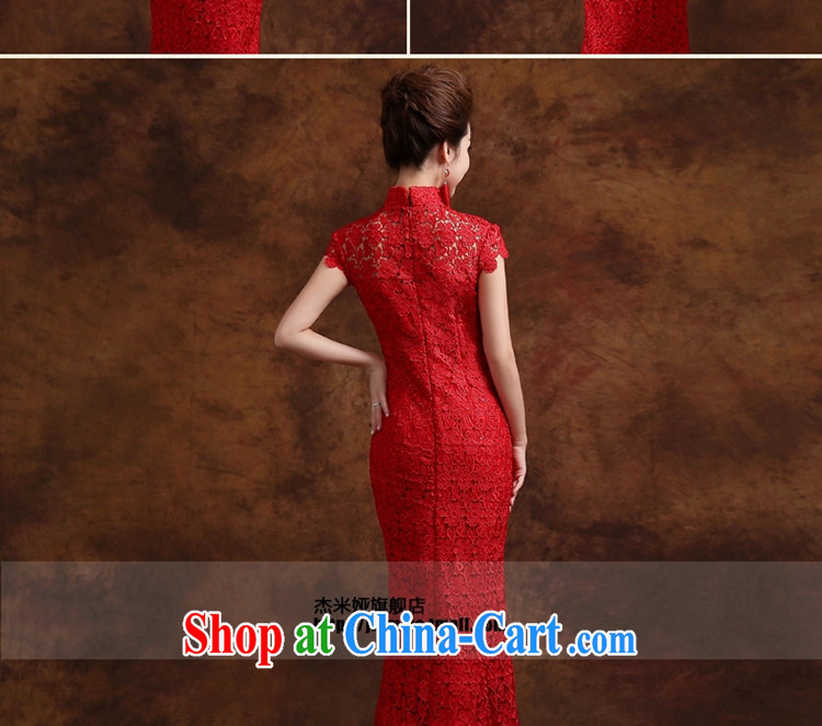 J. MIA toast Service Bridal Fashion 2015 New Red lace retro improved marriage dresses long evening dress autumn and winter XXXL pictures, price, brand platters! Elections are good character, the national distribution, so why buy now enjoy more preferential! Health
