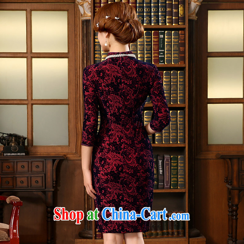 The pro-am 2015 as soon as possible wedding fall short with her mother, the wedding dress, the wedding party cuff in cheongsam dress 7 sub-cuff 2XL - waist 80 cm, and the pro-am, and shopping on the Internet