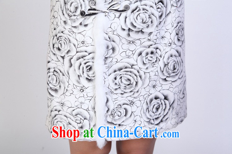 Spend the fall and winter cheongsam dress Chinese, Chinese collar, lint-free cloth rabbit hair improved cheongsam thin elegant annual dress cheongsam picture color 2 XL pictures, price, brand platters! Elections are good character, the national distribution, so why buy now enjoy more preferential! Health