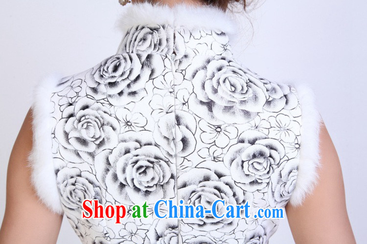 Bin Laden smoke-free fall and winter cheongsam dress Chinese, Chinese leaders, lint-free cloth rabbit hair improved cheongsam thin elegant annual dress cheongsam picture color 2 XL pictures, price, brand platters! Elections are good character, the national distribution, so why buy now enjoy more preferential! Health