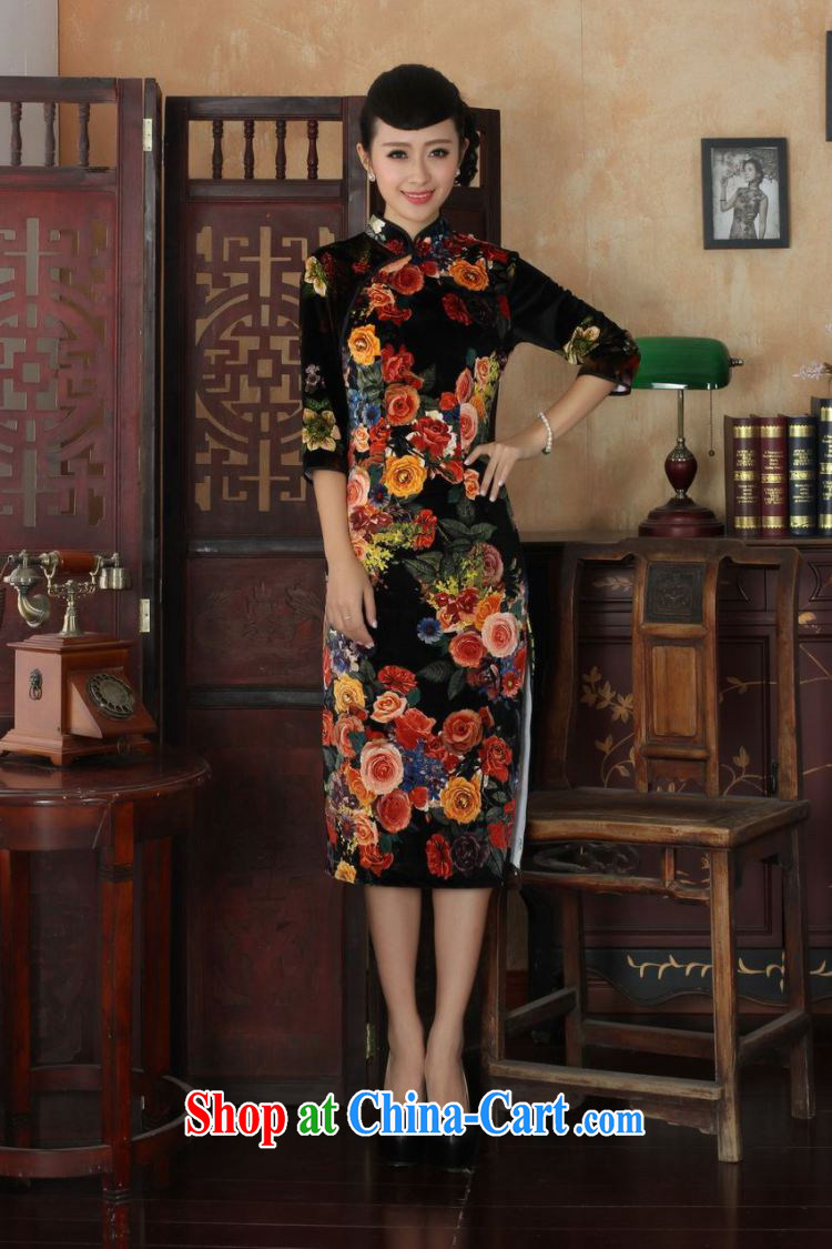 Jing contributed new-stretch the wool peony flower long dresses fall and winter dresses, dresses picture color 2 XL pictures, price, brand platters! Elections are good character, the national distribution, so why buy now enjoy more preferential! Health