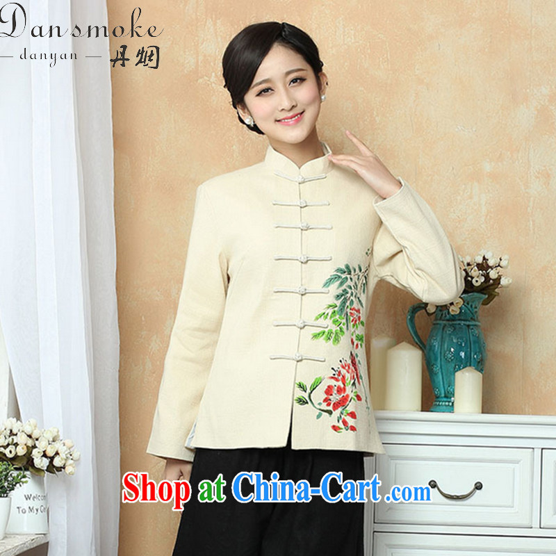 Bin Laden smoke Tang Women's clothes dresses hand-painted Chinese improved, for Chinese autumn and winter arts jacket long-sleeved uniforms - 1 3 XL, Bin Laden smoke, shopping on the Internet