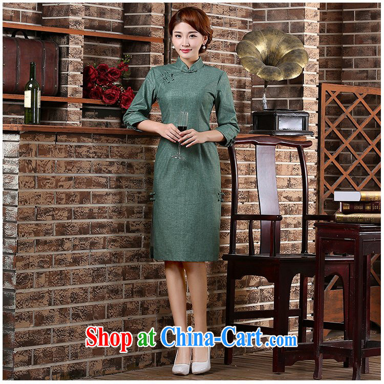 pro-am 2015 new spring and summer cuff in Yau Ma Tei cotton arts and cultural improvement and stylish 7 cuff antique cheongsam dress water red M - waist 72 cm - 5 days, pictures, price, brand platters! Elections are good character, the national distribution, so why buy now enjoy more preferential! Health