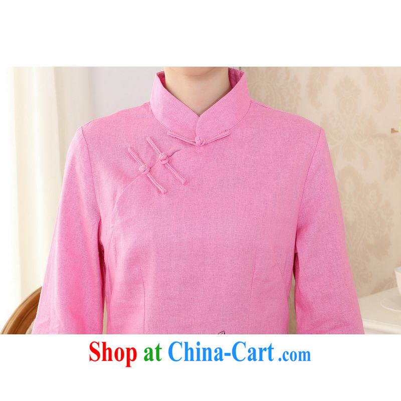 Allow Ms. Jing Tang Women's clothes summer T-shirt, cotton for the hand-painted Chinese Han-female improved Tang on the cuff - B pink 2 XL, facilitating Jing, shopping on the Internet