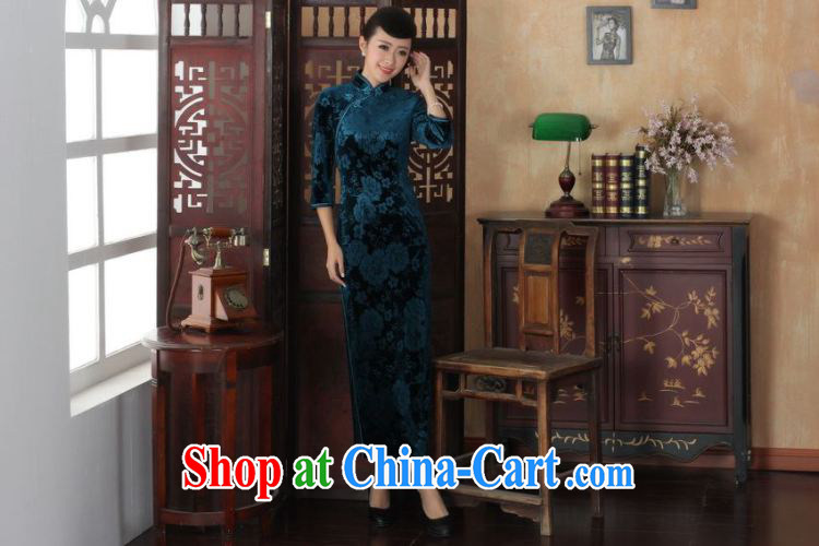 He Jing Ge New-stretch the wool long cheongsam 7 sub-cuff fall and winter dresses, dresses black M pictures, price, brand platters! Elections are good character, the national distribution, so why buy now enjoy more preferential! Health