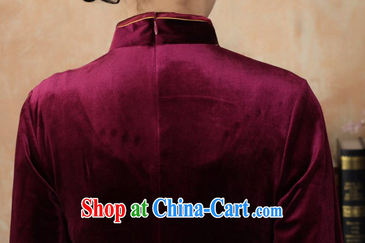 He Jing Ge New-stretch the wool dresses 7 sub-cuff autumn and winter dresses, dresses wine red 2 XL pictures, price, brand platters! Elections are good character, the national distribution, so why buy now enjoy more preferential! Health