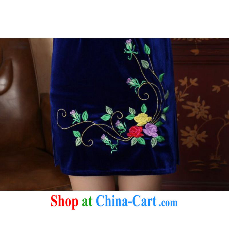Shanghai, optimize purchase new-stretch the wool dresses 7 sub-cuff autumn and winter dresses, dresses - C blue 2 XL, Shanghai, optimize, and shopping on the Internet