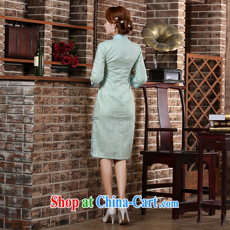 The pro-am 2015 as soon as possible new daily short paragraph style beauty Autumn with winter clothing and stylish 7 cuff cheongsam dress 7 cuff XL 2, pro-am, and shopping on the Internet