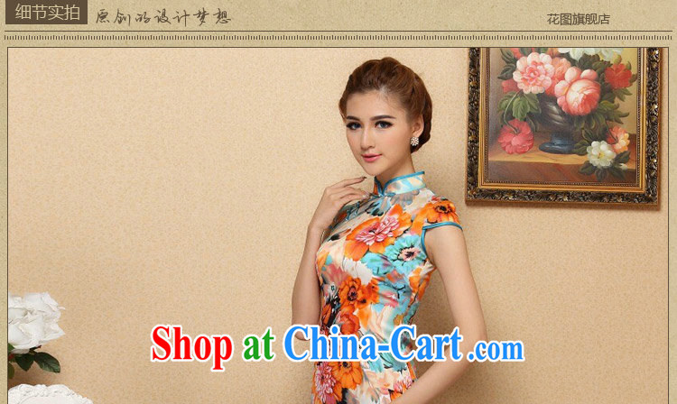 Take the cheongsam dress Chinese Chinese, for Silk Cheongsam noble stylish sauna Silk Cheongsam dress qipao 995 #2 XL pictures, price, brand platters! Elections are good character, the national distribution, so why buy now enjoy more preferential! Health