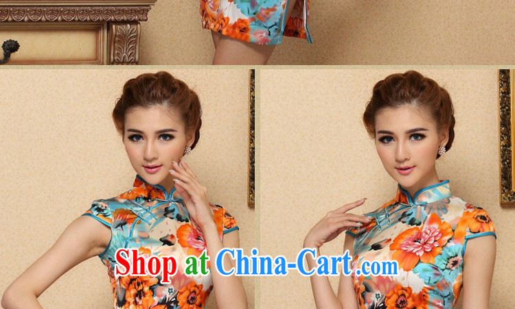 Bin Laden smoke cheongsam dress Chinese Chinese, for silk cheongsam dress classy, stylish and Sauna Silk Cheongsam dress cheongsam as figure 2 XL pictures, price, brand platters! Elections are good character, the national distribution, so why buy now enjoy more preferential! Health