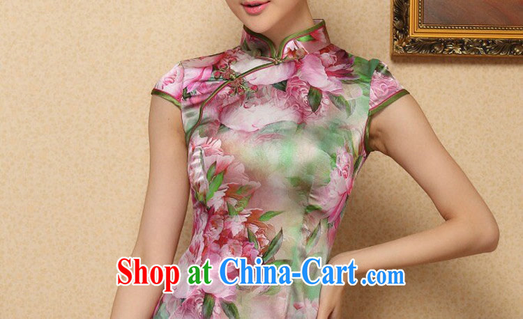 Bin Laden smoke cheongsam dress Chinese Chinese, for silk cheongsam dress classy, stylish and Sauna Silk Cheongsam dress cheongsam as figure 2 XL pictures, price, brand platters! Elections are good character, the national distribution, so why buy now enjoy more preferential! Health