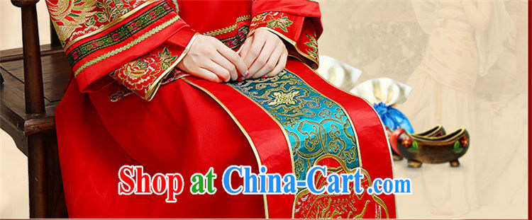 Tslyzm Sau Wo serving Chinese style wedding dresses wedding dress Phoenix - Use female bridal classical married Yi long-sleeved in ancient times the cheongsam dress red XS pictures, price, brand platters! Elections are good character, the national distribution, so why buy now enjoy more preferential! Health