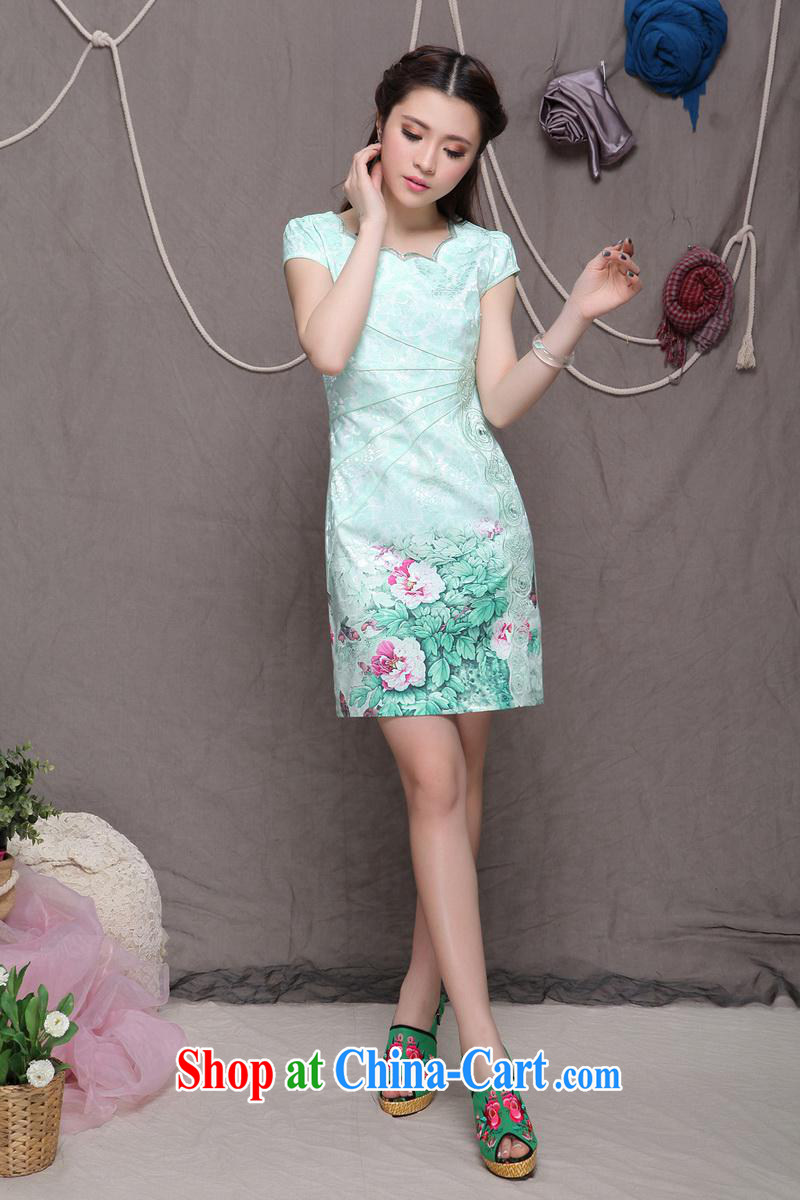 Ya-ting 2014 high-end Ethnic Wind and stylish Chinese qipao dress retro beauty graphics thin dresses better quality special pink M pictures, price, brand platters! Elections are good character, the national distribution, so why buy now enjoy more preferential! Health