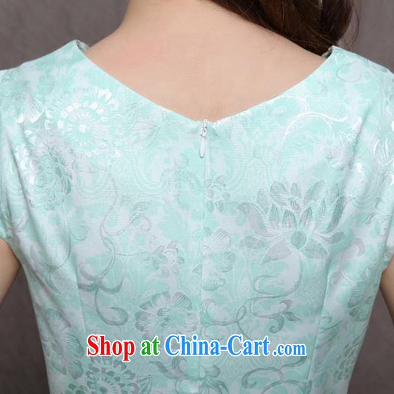 Ya-ting 2014 high-end Ethnic Wind and stylish Chinese qipao dress retro beauty graphics thin dresses better quality special M Pink, Blue rain bow, and shopping on the Internet