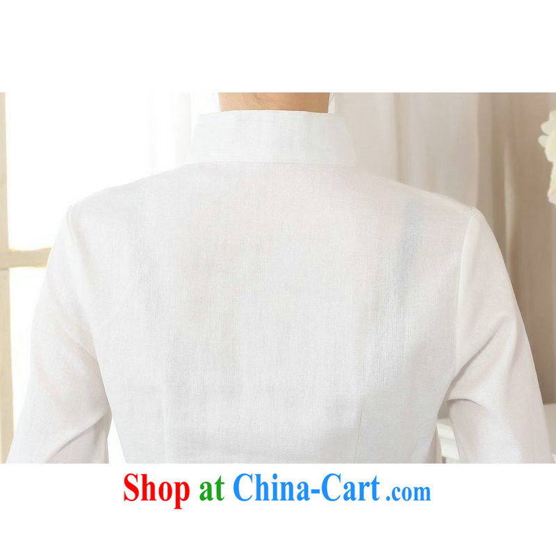 Allow Ms. Jing Tang Women's clothes summer T-shirt, cotton for the hand-painted Chinese Han-female improved Chinese cuff in white XL, facilitating Jing, and shopping on the Internet