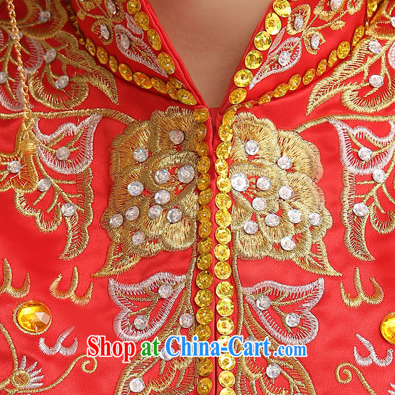 HANG SENG code Phoenix bride and bride's Su-wo service Chinese Antique long-sleeved dresses and stylish married woman serving toast bride married Yi Xiao Fengxian two-piece red XL, and hang Seng bride, shopping on the Internet