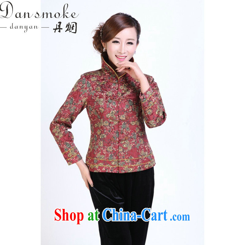 Bin Laden smoke-free fall and winter Tang Women's clothes thin mother Chinese improved, for Tang on the buckle clothing clothing Chinese T-shirt such as the color 4 XL, Bin Laden smoke, shopping on the Internet