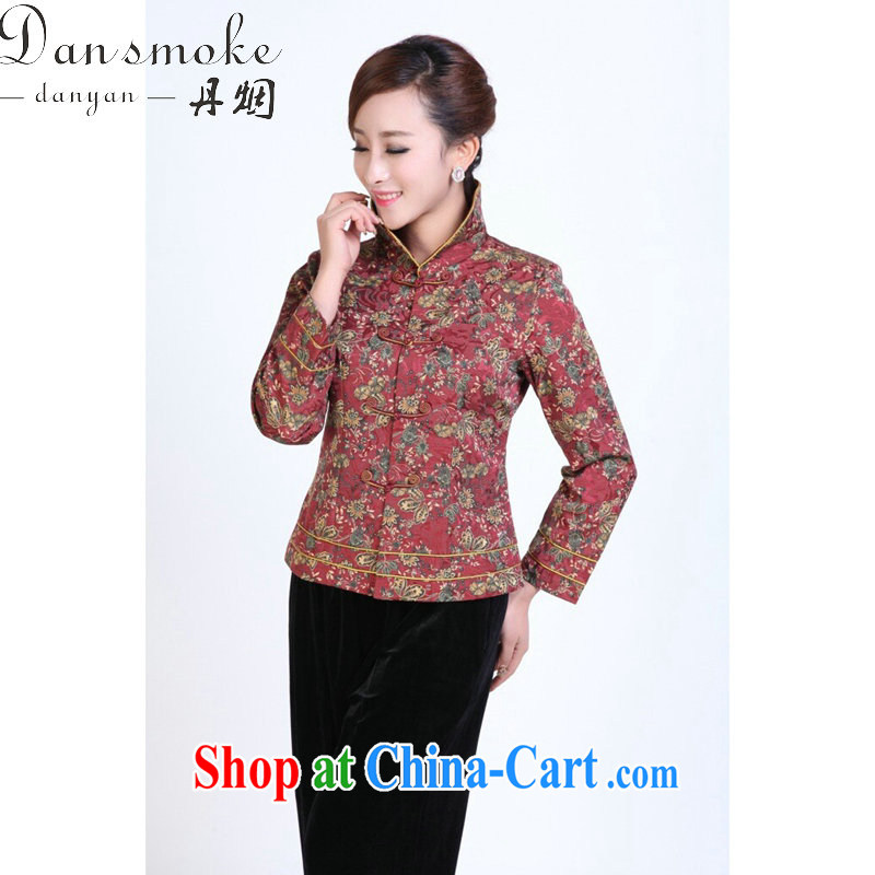 Bin Laden smoke-free fall and winter Tang Women's clothes thin mother Chinese improved, for Tang on the buckle clothing clothing Chinese T-shirt such as the color 4 XL, Bin Laden smoke, shopping on the Internet
