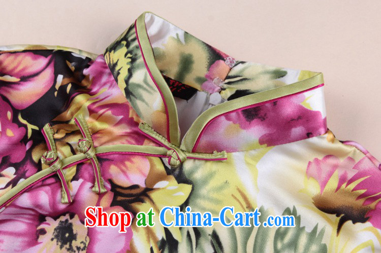 Take the female cheongsam Chinese contemporary Europe and small floral sauna Silk Cheongsam elegant and noble, for Silk Cheongsam annual figure color 2 XL pictures, price, brand platters! Elections are good character, the national distribution, so why buy now enjoy more preferential! Health