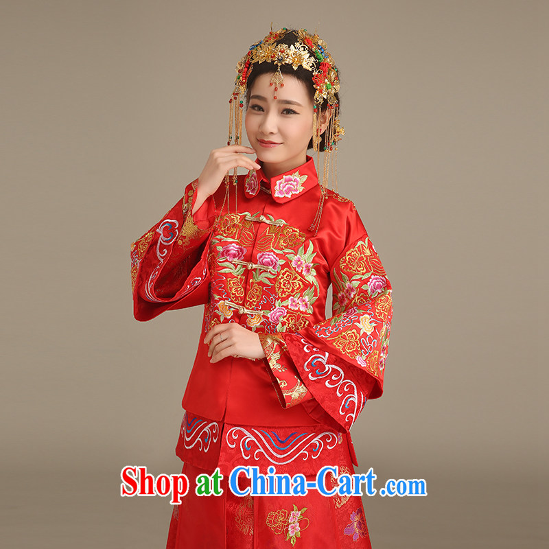 Code hang bridal bridal show reel service use phoenix 2015 spring stylish bows serving Chinese style wedding dresses antique 5 well Phoenix also married Yi red XL, and constant bride, shopping on the Internet