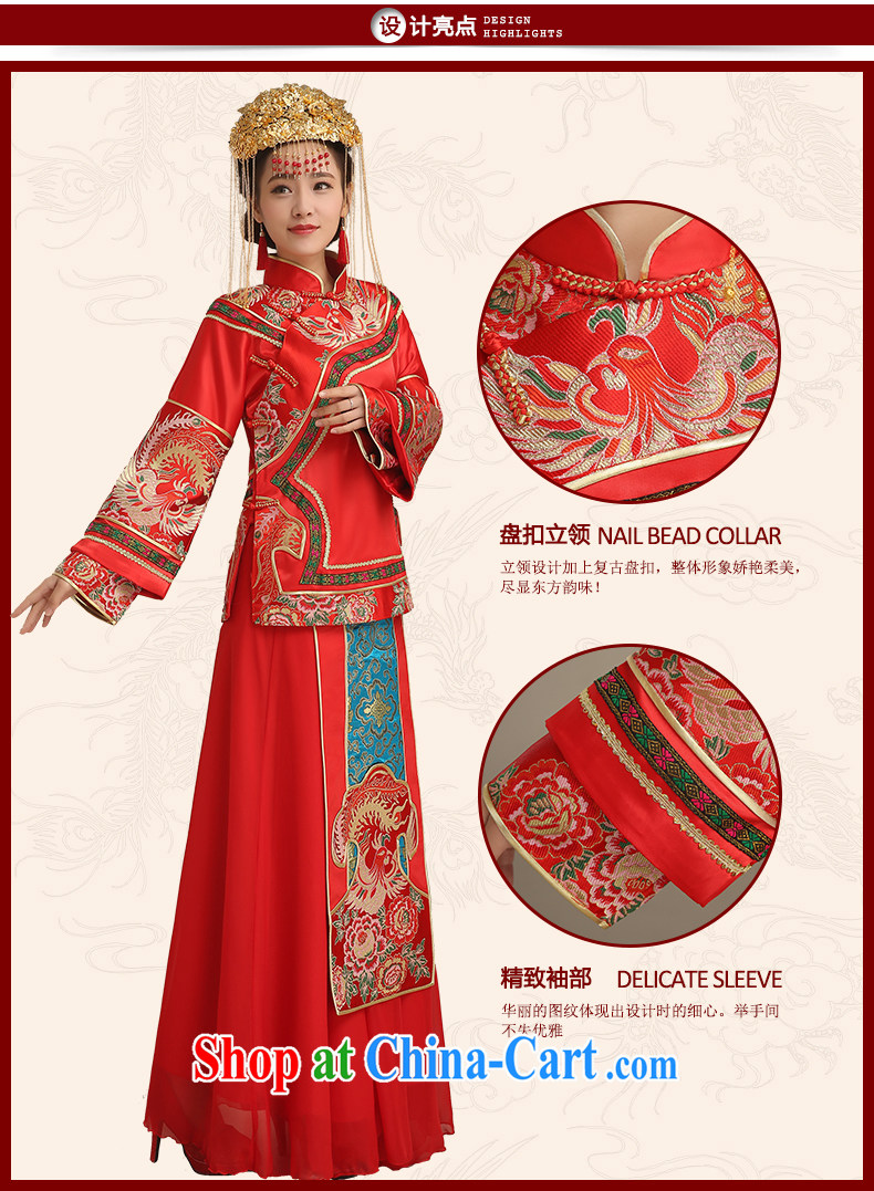 Code Hang Seng bridal bridal show reel service use phoenix 2015 spring new stylish bows. Chinese bride clothing retro long-sleeved qipao 5 well Phoenix use red XS pictures, price, brand platters! Elections are good character, the national distribution, so why buy now enjoy more preferential! Health