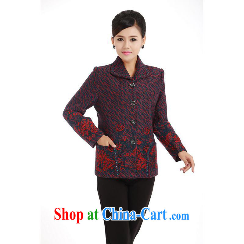 meropia new fall on stamp duty cultivating character Chinese shirt BS - AE autumn jackets 2-color blue and red, MEROPIA, shopping on the Internet