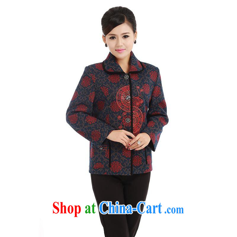 meropia new autumn replace stamp duty cultivating character Chinese shirt BS - AE lapel Tang 5 color dark blue red
