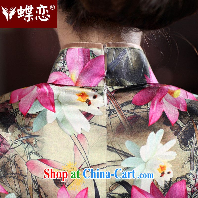 Butterfly Lovers crayons to 2015 spring new stylish improved temperament retro 7 cuff Silk Cheongsam 49,188 figure XXL, Butterfly Lovers, shopping on the Internet