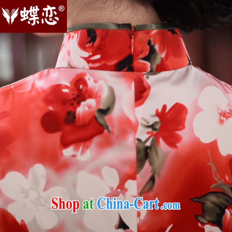 Butterfly Lovers ferry erotic films 2015 spring new sleeveless improved stylish short Silk Cheongsam 49,194 figure L, Butterfly Lovers, shopping on the Internet